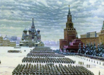  Militar Arte - Desfile militar en la Plaza Roja el 7 de noviembre de 1941 1941 Konstantin Yuon